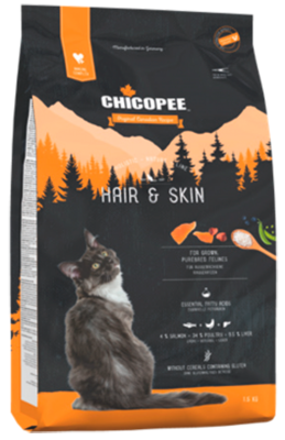 Сухой беззерновой корм Chicopee HNL Cat Hair & Skin для поддержания здоровья кожи и шерсти 1.5 кг 018098 фото