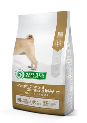 Сухий корм Nature‘s Protection Weight Control Sterilised Adult All Breeds для дорослих собак всіх порід схильних до повноти та після стерилізації 4 кг NPS45660 фото