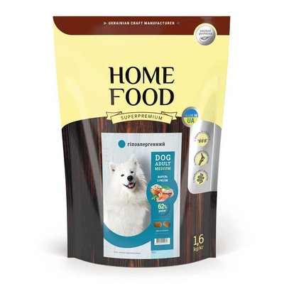 Сухий корм Home Food Adult Dog для дорослих собак всіх порід з форелью 1.6 кг hf1028016 фото