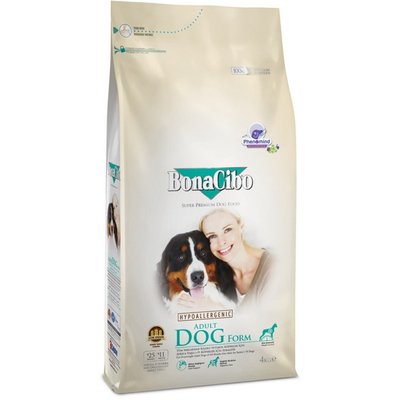 Сухий корм BonaCibo Adult Dog Form для старіючих та дорослих собак з надмірною вагою всіх порід 4кг BC406182  фото
