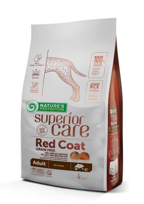 Сухий корм Nature‘s Protection Superior Care Red Coat Grain Free Adult All Breeds with Salmon для дорослих собак всіх порід з рудим забарвленням шерсті 4 кг NPSC47234 фото