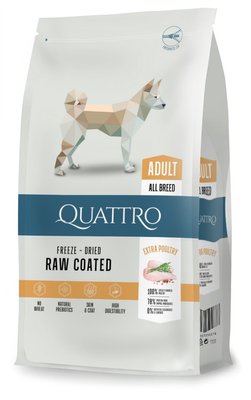 Сухой беззерновой корм Quattro Adult All Breed Extra Poultry для взрослых собак всех пород с птицей 3кг 5001141878 фото