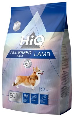 Сухий корм HiQ All Breed Adult Lamb для дорослих собак всіх порід із ягнятиною 2.8 кг HIQ45890 фото