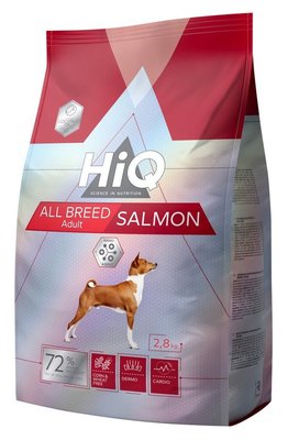 Сухой корм HiQ All Breed Adult Salmon для взрослых собак всех пород с лососем 2.8 кг HIQ45400 фото