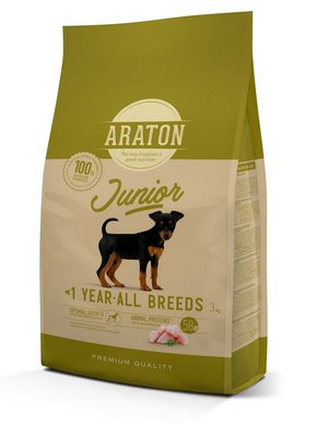 Сухий корм Araton Junior All Breeds для цуценят усіх порід 3 кг ART45962 фото