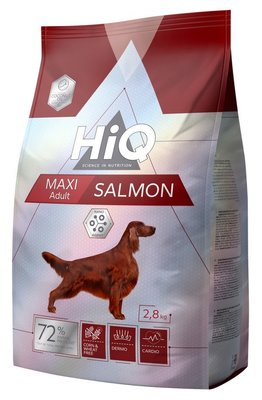 Сухий корм HiQ Maxi Adult Salmon для дорослих собак великих порід з лососем 2.8 кг HIQ45884 фото