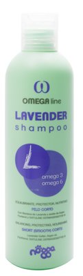 Высокопитательный шампунь с маслом лаванды Nogga Omega line Lavender shampoo для гладкошерстных и голых пород 250 мл 041052 фото