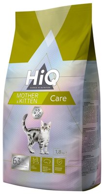 Сухий корм HiQ Kitten and mother care для кошенят віком до 1 року, для вагітних і що годуючих котів 1.8 кг HIQ46385 фото