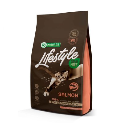 Сухий беззерновий корм Lifestyle Grain Free Salmon Kitten для кошенят з лососем 1.5кг NPLS45953 фото