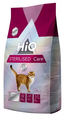 Сухой корм HiQ Sterilised care для взрослых стерилизованных кошек и кастрированных котов 1.8 кг HIQ46387 фото