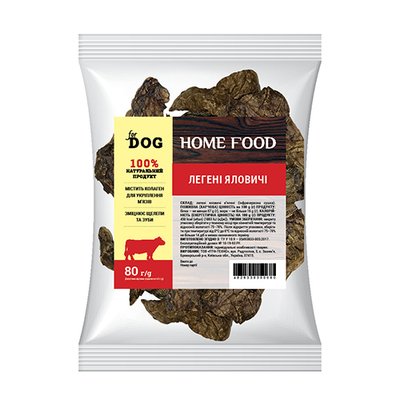 Лакомство Home Food для собак легкие говяжьи 80 г hf1016008 фото