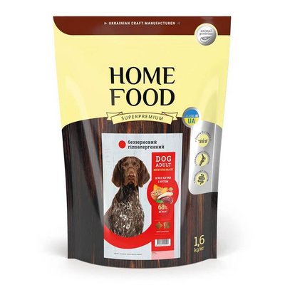 Сухой корм Home Food Adult Dog для взрослых собак всех пород с мясом утки и нутом 1.6 кг hf1038016 фото