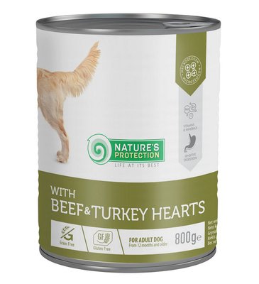 Влажный корм NP Adult with Beef & Turkey Hearts для взрослых собак всех пород с говядиной и сердцем индейки 800г KIK45604 фото