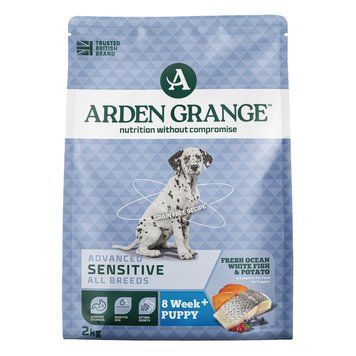Сухой корм AG Puppy/Junior Sensitive Ocean White Fish & potato для щенков от 2 месяцев и молодых собак с океанической белой рыбой и картофелем 2 кг AG633284 фото