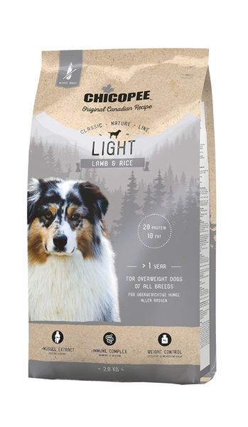 Сухой корм Chicopee CNL Adult Light Lamb & Rice для взрослых собак всех пород склонных к ожирению с мясом ягненка и рисом 2 кг 015394 фото