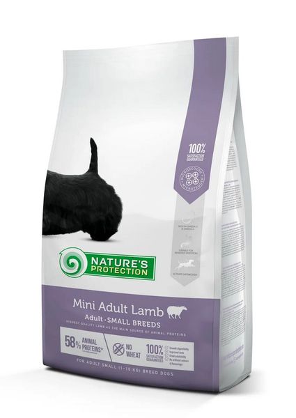 Сухий корм Nature‘s Protection Mini Adult Lamb Small Breeds для дорослих собак малих порід з ягнятиною 7.5 кг NPS45735 фото