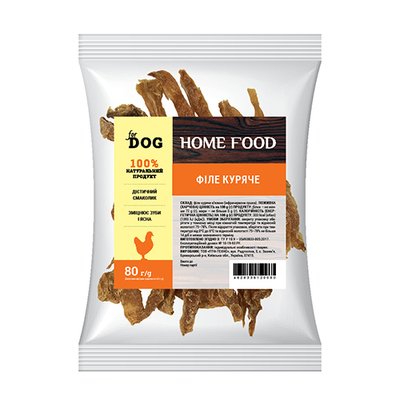 Лакомство Home Food для собак филе куриное 80 г hf1027008 фото