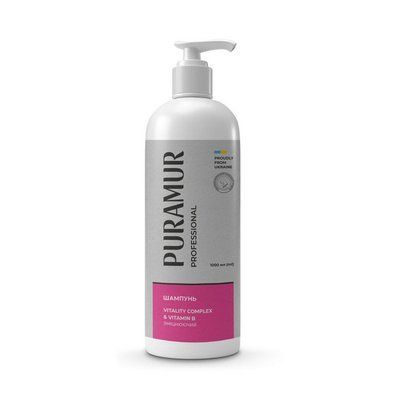 Шампунь Puramur Vitality Complex & Vitamin B зміцнюючий 1000 мл PR243299 фото