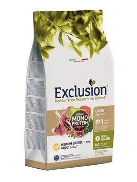 Монопротеиновый корм Exclusion Adult Lamb Medium Breed для взрослых собак средних пород с ягненком 12 кг ngalm-12 фото