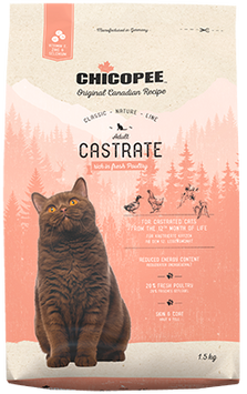 Сухий корм Chicopee CNL Adult Castrate для стерилізованих котів з чутливим травленням 1.5 кг 020640 фото