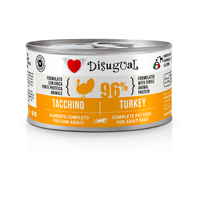 Монопротеїновий беззерновий вологий корм для собак Disugual Dog MonoProtein 96% Turkey паштет з індички 150 г DSGV112 фото