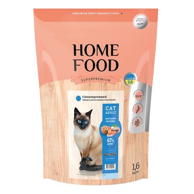 Сухой корм Home Food Sterilised для стерилизованных взрослых кошек морський коктейль 1.6 кг hf3068016 фото