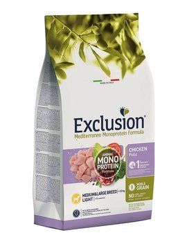 Монопротеиновый корм Exclusion Light Chicken Breed для взрослых собак с избыточным весом, пониженной активностью или стерилизованных с курицей 12 кг nglcm-12 фото