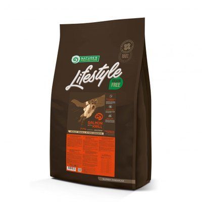 Сухой корм Nature&lsquo;s Protection Lifestyle Grain Free Adult Small & Mini Salmon with kril для взрослых собак малых пород с лососем и крилем 10 кг NPLS45681 фото