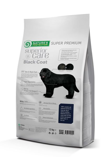 Cухой корм Nature's Protection Superior Care Adult All Breeds для взрослых собак всех пород с черной окраской шерсти 1.5 кг NPSC47622 фото