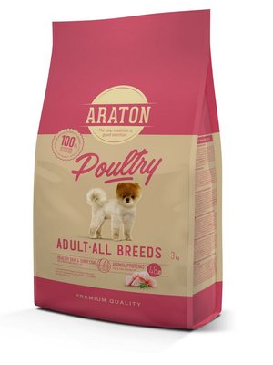 Сухой корм Araton Poultry Adult All Breeds для взрослых собак всех пород с курицей 3 кг ART47480 фото