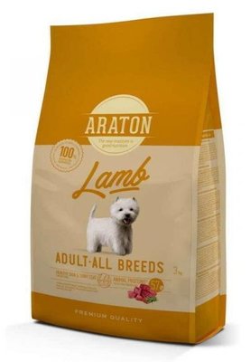 Сухой корм Araton Lamb Adult All Breeds для взрослых собак всех пород с ягнятиной 3 кг ART45964 фото