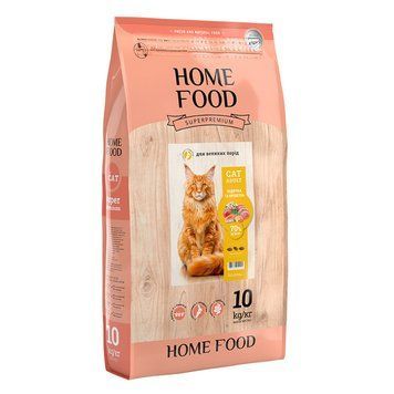 Сухий корм Home Food Large cat для дорослих котів великих порід з м'ясом індички та креветкой 10 кг hf3079100 фото
