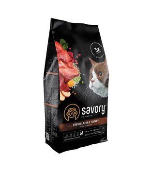 Сухой корм Savory Cat Sensitive Digestion Fresh Lamb and Turkey для заботы о желудочно-кишечном тракте с мясом ягненком и индейкой 2кг svr30082 фото