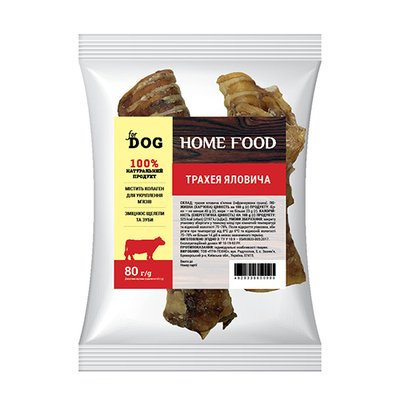 Лакомство Home Food для собак трахея говяжья 80 г hf1026008 фото