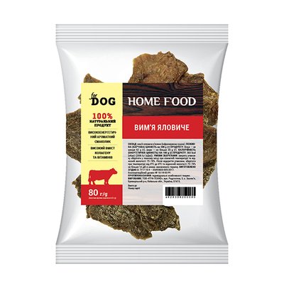 Лакомство Home Food для собак вымя говяжье 80 г hf1013008 фото