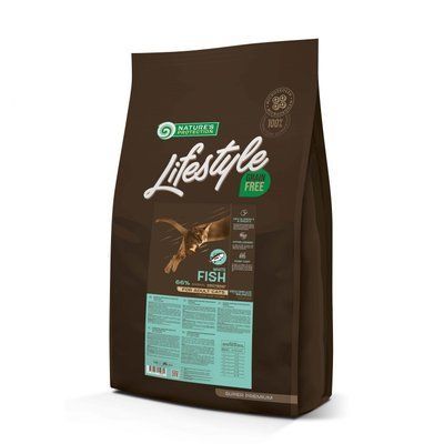 Сухий беззерновий корм NP Lifestyle Grain Free White Fish Adult Cat для дорослих котів з білою рибою 7кг NPLS45960 фото